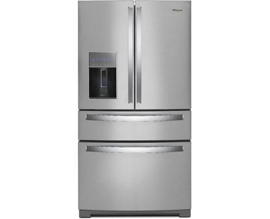 Whirlpool 36-Inch, 26.2 Cu. Ft. French 4-Door Refrigerator With External Water And Ice Dispensing System - WRMF7736PZ