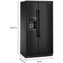 Whirlpool 36-Inch, 21 Cu. Ft. Side-By-Side Refrigerator With Water And Ice Dispenser - WRSC5536RB