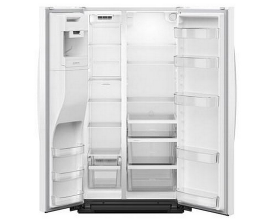 Whirlpool 36-Inch, 21 Cu. Ft. Side-By-Side Refrigerator With Water And Ice Dispenser - WRSC5536RW