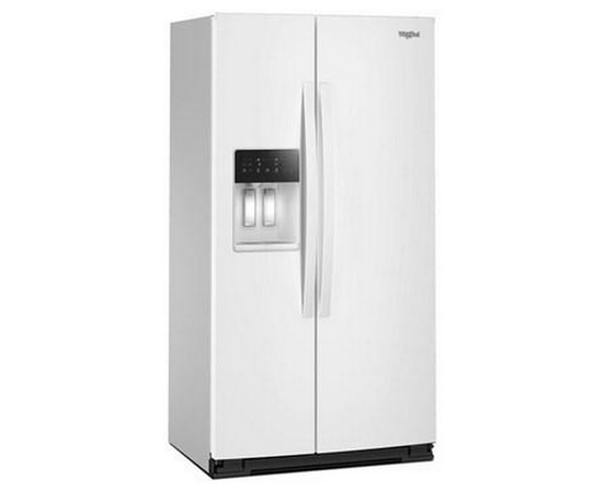 Whirlpool 36-Inch, 21 Cu. Ft. Side-By-Side Refrigerator With Water And Ice Dispenser - WRSC5536RW