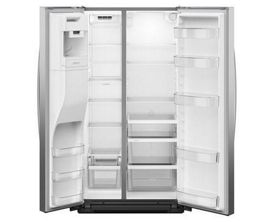 Whirlpool 36-Inch, 21 Cu. Ft. Side-By-Side Refrigerator With Water And Ice Dispenser - WRSC5536RZ