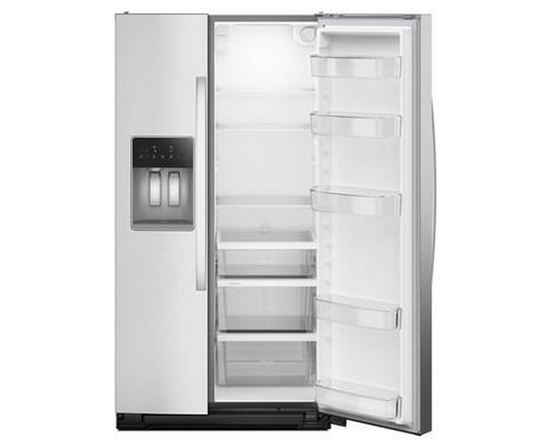 Whirlpool 36-Inch, 21 Cu. Ft. Side-By-Side Refrigerator With Water And Ice Dispenser - WRSC5536RZ