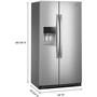 Whirlpool 36-Inch Side-By-Side Refrigerator With Water And Ice Dispenser - WRSC6536RZ