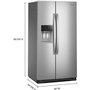 Whirlpool 36-Inch Side-By-Side Refrigerator With Water And Ice Dispenser - WRSF6536RZ