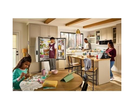 Whirlpool 36-Inch, 31 Cu. Ft. Freestanding French 3- Door Refrigerator With Internal Water Dispenser - WRFF3336SZ