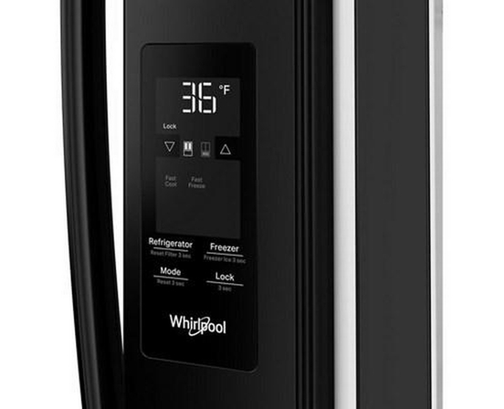 Whirlpool 36-Inch, 31 Cu. Ft. Freestanding French 3- Door Refrigerator With Internal Water Dispenser - WRFF3336SB