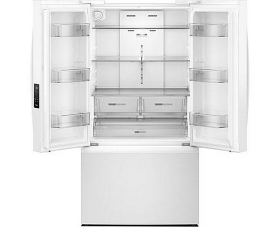Whirlpool 36-Inch, 31 Cu. Ft. Freestanding French 3-Door Refrigerator With Interior Ice Maker - WRFF3136SW