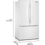 Whirlpool 36-Inch, 31 Cu. Ft. Freestanding French 3-Door Refrigerator With Interior Ice Maker - WRFF3136SW