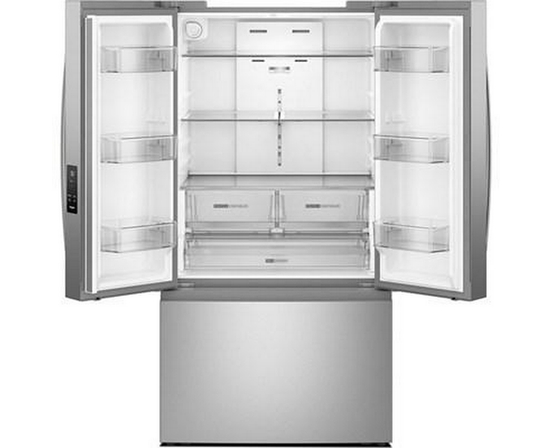 Whirlpool 36-Inch, 31 Cu. Ft. Freestanding French 3-Door Refrigerator With Interior Ice Maker - WRFF3136SZ