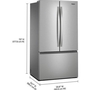 Whirlpool 36-Inch, 31 Cu. Ft. Freestanding French 3-Door Refrigerator With Interior Ice Maker - WRFF3136SZ