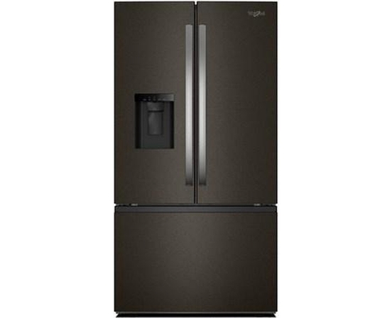 Whirlpool 36-Inch, 30 Cu. Ft. Freestanding French 3-Door Refrigerator With External Water And Ice Dispensing System - WRFF3536SV