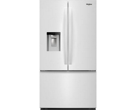Whirlpool 36-Inch, 30 Cu. Ft. Freestanding French 3-Door Refrigerator With External Water And Ice Dispensing System - WRFF3536SW