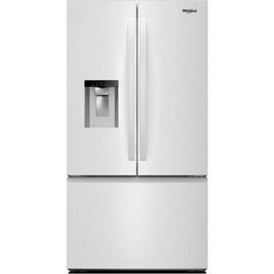 Whirlpool 36-Inch, 30 Cu. Ft. Freestanding French 3-Door Refrigerator With External Water And Ice Dispensing System - WRFF3536SW