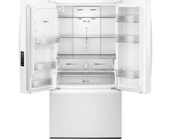 Whirlpool 36-Inch, 30 Cu. Ft. Freestanding French 3-Door Refrigerator With External Water And Ice Dispensing System - WRFF3536SW