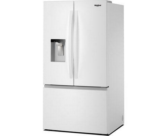 Whirlpool 36-Inch, 30 Cu. Ft. Freestanding French 3-Door Refrigerator With External Water And Ice Dispensing System - WRFF3536SW