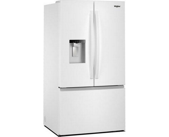 Whirlpool 36-Inch, 30 Cu. Ft. Freestanding French 3-Door Refrigerator With External Water And Ice Dispensing System - WRFF3536SW