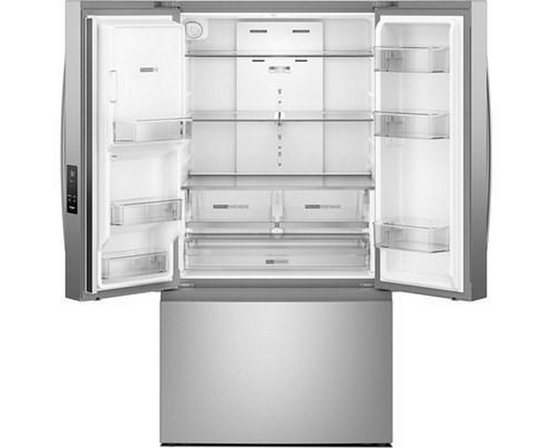 Whirlpool 36-Inch, 30 Cu. Ft. Freestanding French 3-Door Refrigerator With External Water And Ice Dispensing System - WRFF3536SZ