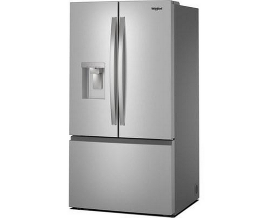 Whirlpool 36-Inch, 30 Cu. Ft. Freestanding French 3-Door Refrigerator With External Water And Ice Dispensing System - WRFF3536SZ