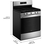 Whirlpool 30-Inch Gas Range With Air Cooking Technology And Steam Clean - WFGS4530SZ
