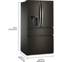 Whirlpool 36-Inch French 4-Door Refrigerator With Water And Ice Dispensing System - WRMF3636SV