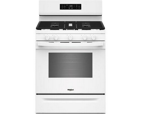 Whirlpool 30-Inch Gas Range With Air Cooking Technology And Steam Clean - WFGS4530SW