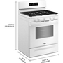 Whirlpool 30-Inch Gas Range With Air Cooking Technology And Steam Clean - WFGS4530SW