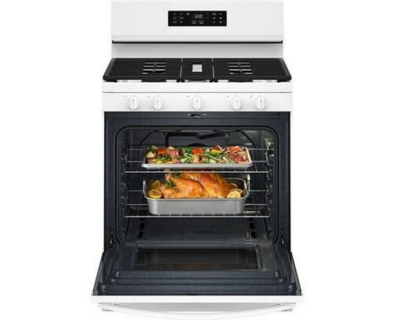 Whirlpool 30-Inch Gas Range With Air Cooking Technology And Steam Clean - WFGS4530SW