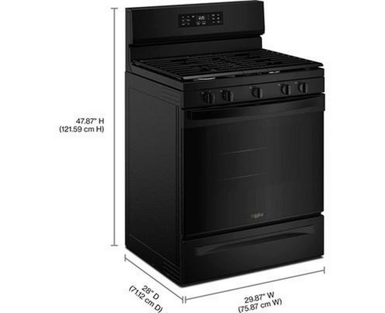Whirlpool 30-Inch Gas Range With Air Cooking Technology And Steam Clean - WFGS4530SB
