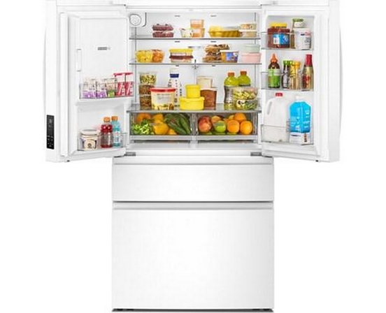 Whirlpool 36-Inch French 4-Door Refrigerator With Water And Ice Dispensing System - WRMF3636SW