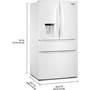 Whirlpool 36-Inch French 4-Door Refrigerator With Water And Ice Dispensing System - WRMF3636SW