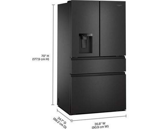 Whirlpool 36-Inch French Door Refrigerator With In-Door Water And Ice Maker - WRMF3536SV