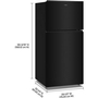 Whirlpool 29.5-Inch, 19 Cu. Ft. Top Freezer Refrigerator With Total Coverage Cooling - WRTX5419SB