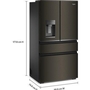 Whirlpool 36-Inch, 22 Cu. Ft. Counter-Depth French 4-Door Refrigerator - WRMC5036RV