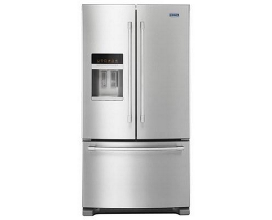 Maytag 36-Inch, 25 Cu. Ft. French 3-Door Refrigerator With Ice And Water - MFI2570FEZ