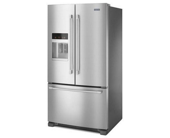 Maytag 36-Inch, 25 Cu. Ft. French 3-Door Refrigerator With Ice And Water - MFI2570FEZ