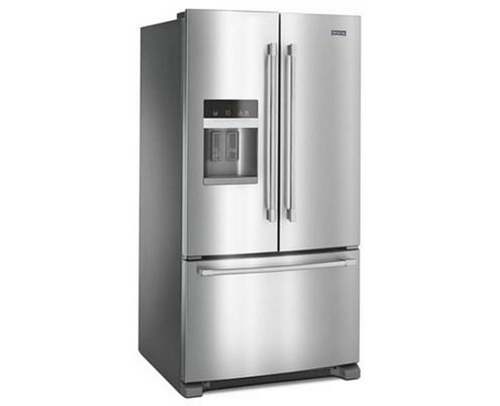 Maytag 36-Inch, 25 Cu. Ft. French 3-Door Refrigerator With Ice And Water - MFI2570FEZ