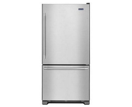 Maytag 33-Inch, 22.1 Cu. Ft. Bottom Freezer Refrigerator With Ice And Water - MBF2258FEZ