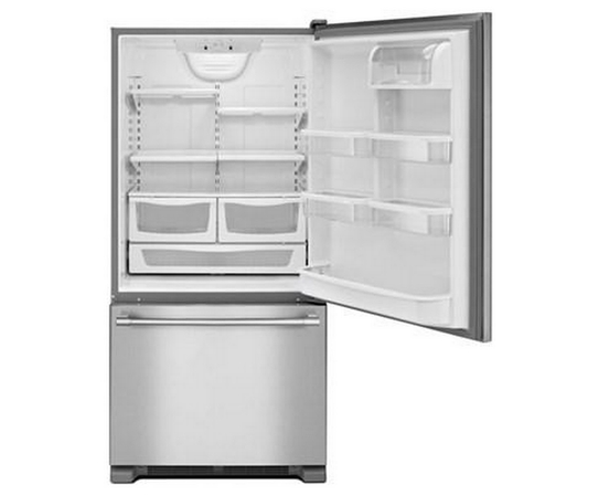 Maytag 33-Inch, 22.1 Cu. Ft. Bottom Freezer Refrigerator With Ice And Water - MBF2258FEZ
