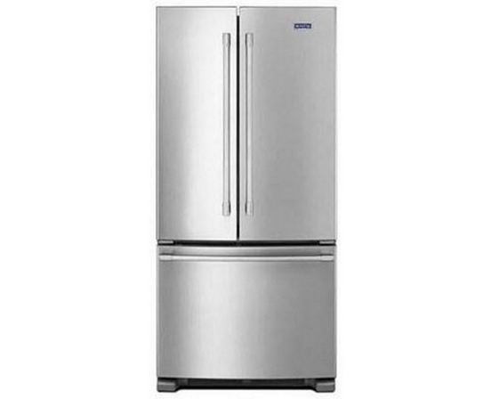 Maytag 33-Inch, 22.1 Cu. Ft. Freestanding French 3-Door Refrigerator With Factory-Installed Ice Maker - MRFF5033PZ