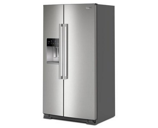 Maytag 36-Inch, 28 Cu. Ft. Side-Bye-Side Refrigerator With Ice And Water Dispenser - MRSF6636RZ