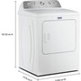 Maytag 7.0 Cu. Ft. Electric Dryer With Pet Pro Option - YMED5605RW