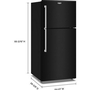 Maytag 30-Inch, 19 Cu. Ft. Freestanding Top Freezer Refrigerator With Evenair™ Cooling Tower - MRTX5119SB