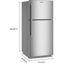 Maytag 30-Inch, 19 Cu. Ft. Freestanding Top Freezer Refrigerator With Evenair™ Cooling Tower - MRTX5119SZ