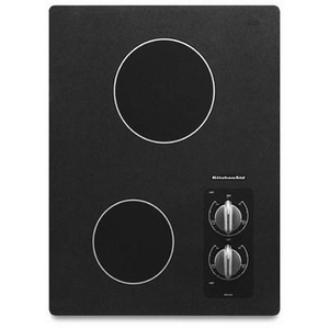 KitchenAid 15-Inch Built-In Electric Cooktop With 2 Elements - KECC056RBL