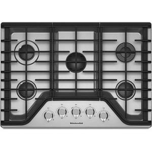KitchenAid 30-Inch Built-In Gas Cooktop With Even-Heat™ Burner - KCGS350ESS