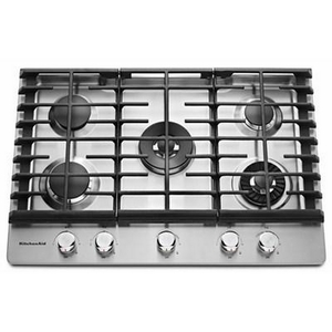 KitchenAid 30-Inch Built-In Gas Cooktop With Griddle - KCGS950ESS