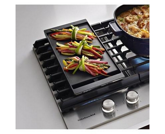 KitchenAid 30-Inch Built-In Gas Cooktop With Griddle - KCGS950ESS