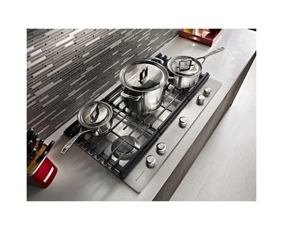 KitchenAid 30-Inch Built-In Gas Cooktop With Griddle - KCGS950ESS