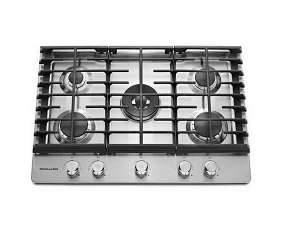 KitchenAid 30-Inch Built-In Gas Cooktop With Even-Heat™ Burner - KCGS550ESS