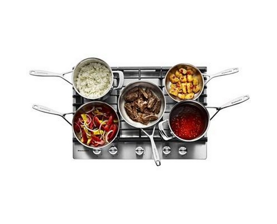 KitchenAid 30-Inch Built-In Gas Cooktop With Even-Heat™ Burner - KCGS550ESS